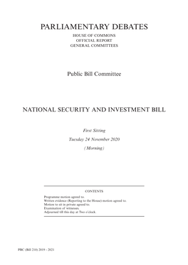 Parliamentary Debates House of Commons Official Report General Committees