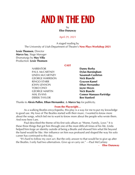 And in the End by Elise Dunaway