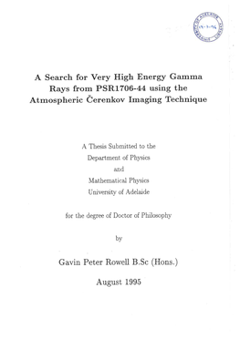 A Search for Very High Energy Gamma Rays from PSR1706-44