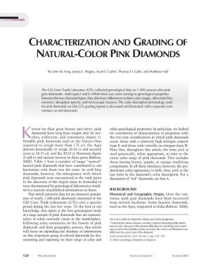 Characterization and Grading of Natural-Color Pink Diamonds