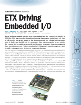 ETX Driving Embedded