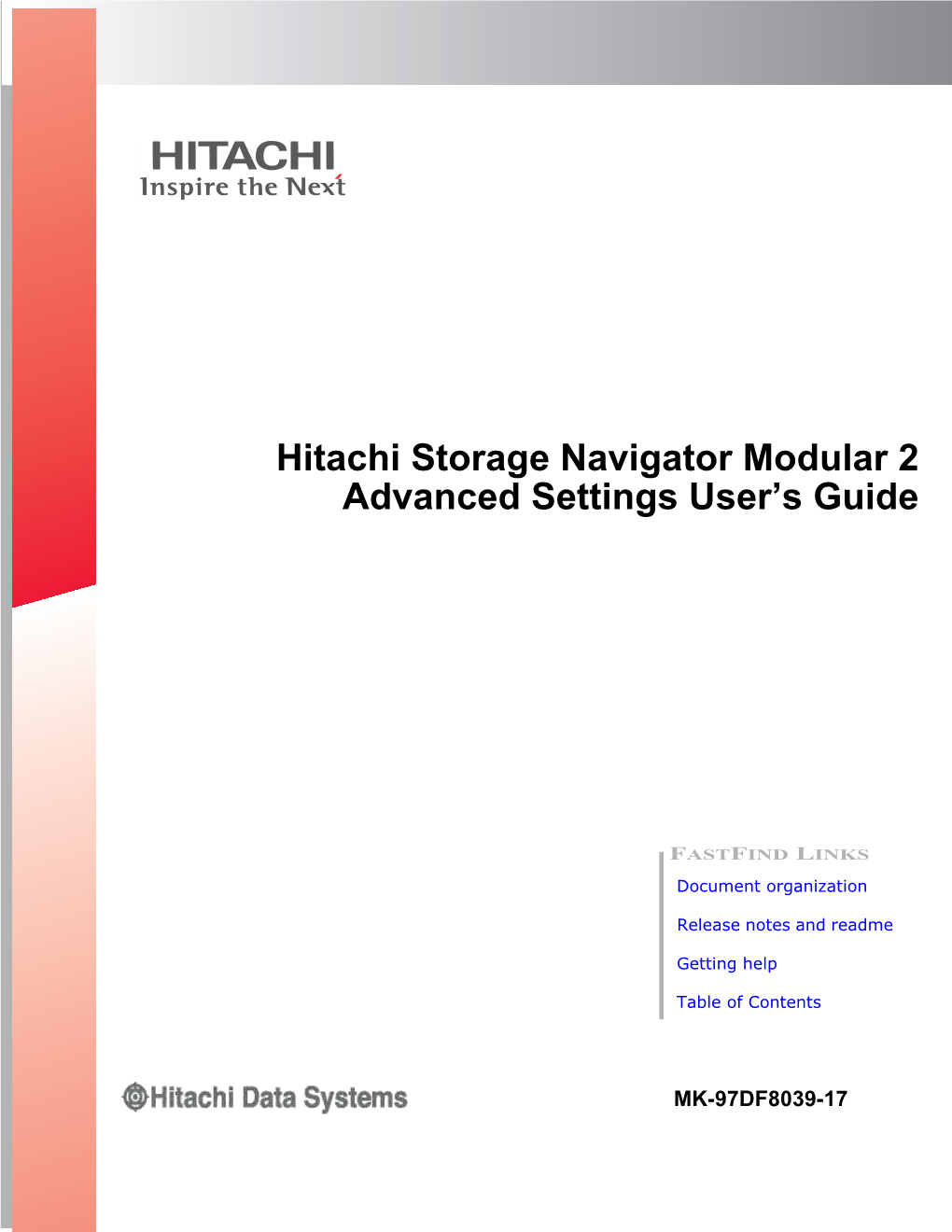 Hitachi Storage Navigator Modular 2 Advanced Settings User's Guide