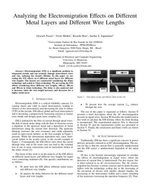 Analyzing the Electromigration Effects on Different Metal Layers and Different Wire Lengths