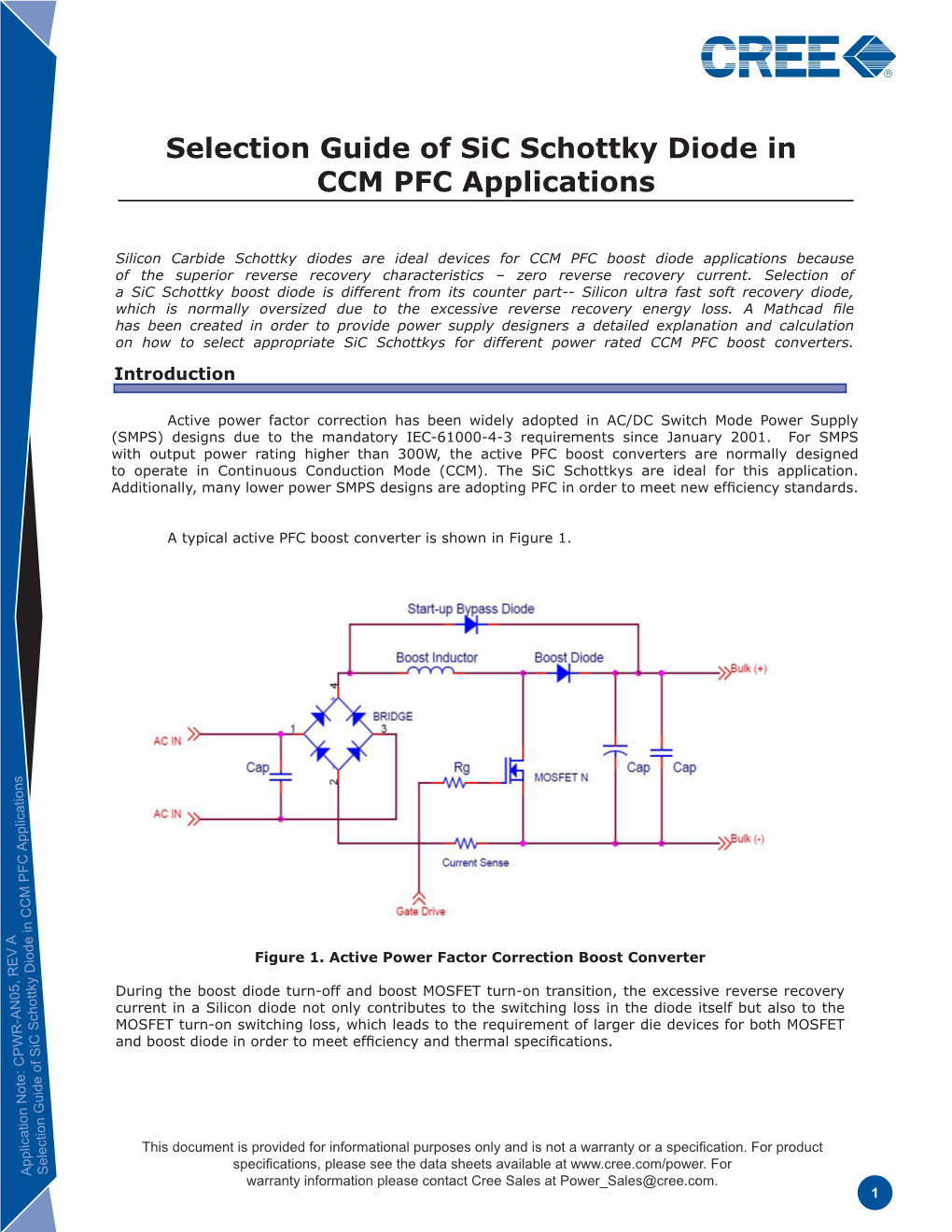 Selection Guide of Sic Schottky Diode in CCM PFC Applications