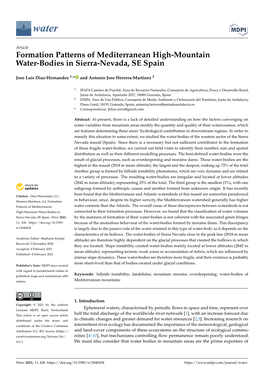 Formation Patterns of Mediterranean High-Mountain Water-Bodies in Sierra-Nevada, SE Spain