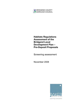 Screening Report for the Habitats Regulations Assessment PDF, 10992Kb