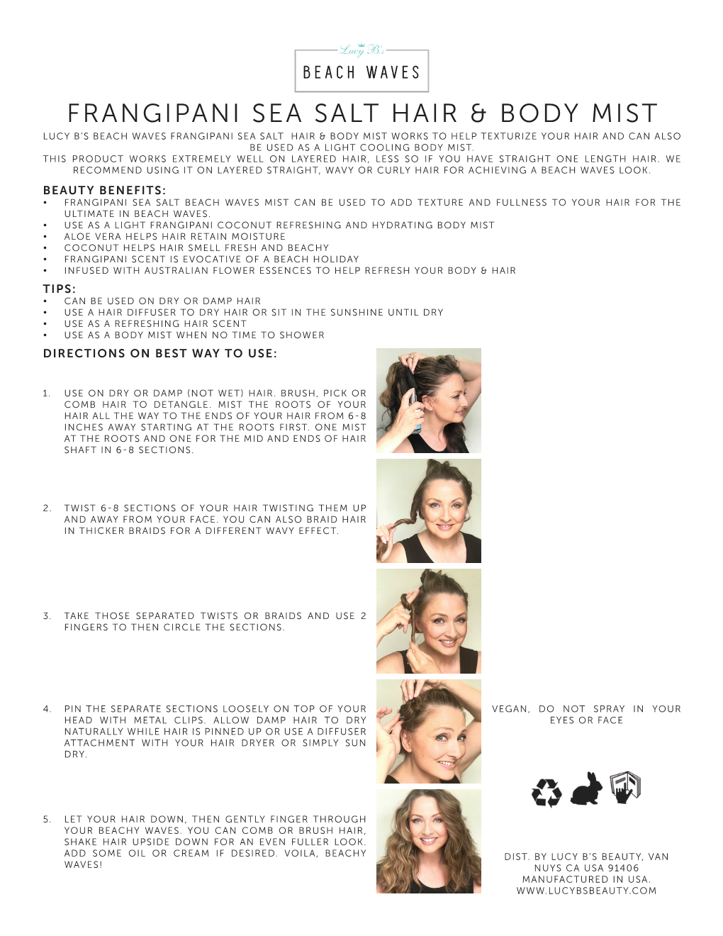 Frangipani Sea Salt Hair & Body Mist