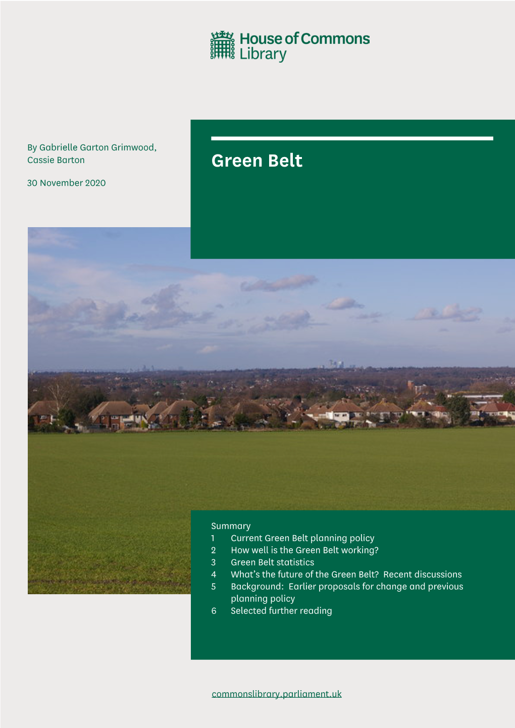 Green Belt 30 November 2020