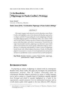 Paulo Coelho's Pilgrim