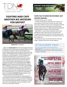Fighting Mad Caps Another Big Weekend for Baffert