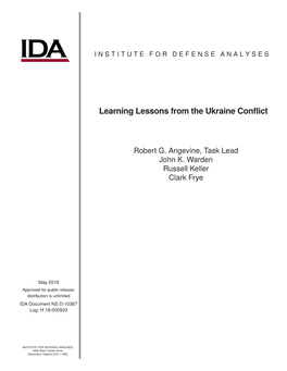 Learning Lessons from the Ukraine Conflict