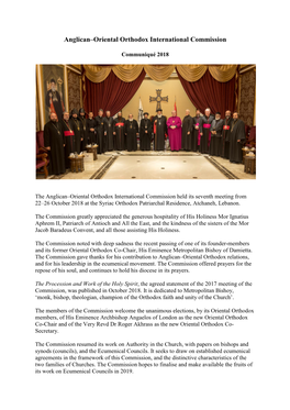 AOOIC Anglican Oriental Orthodox International Commission