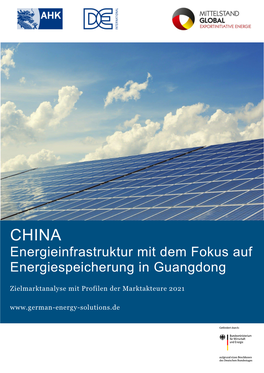 CHINA Energieinfrastruktur Mit Dem Fokus Auf Energiespeicherung in Guangdong