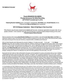 Press Release for Let's Play!