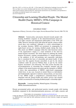 The Mental Health Charity MIND's
