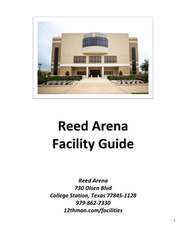 Reed Arena Facility Guide