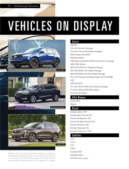 Vehicles on Display