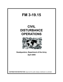 FM 3-19.15, Civil Disturbance Operations