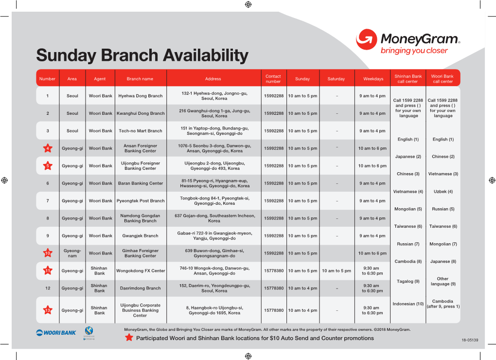 Pmp MG 18-05139 Poster-Sunday Branch List-297X210 V05 Edited