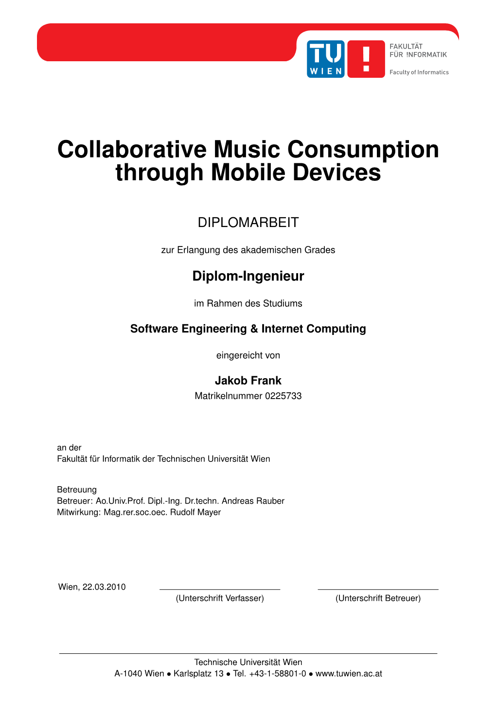 Collaborative Music Consumption Through Mobile Devices