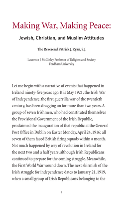 Making War, Making Peace: Jewish, Christian, and Muslim Attitudes