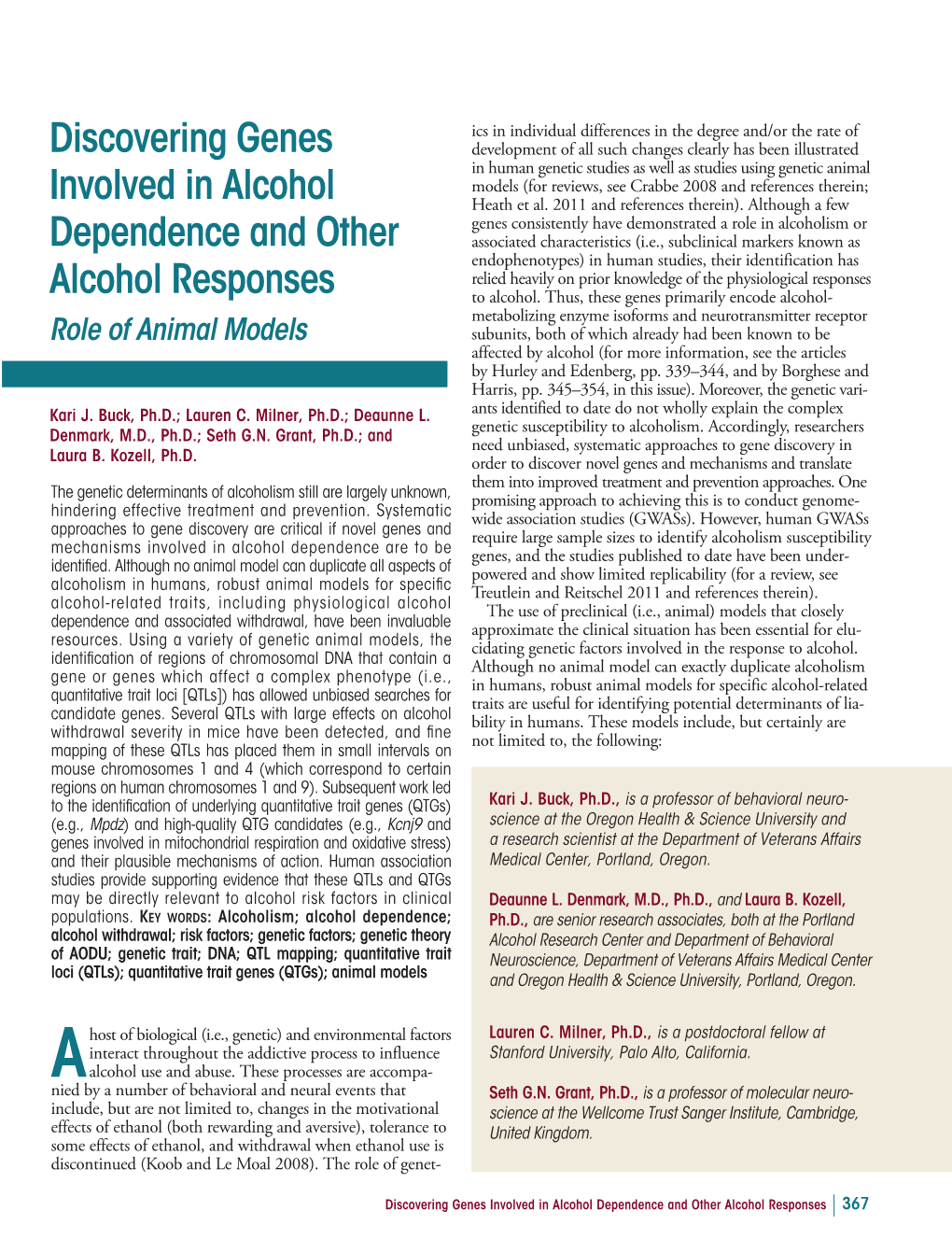 Alcohol Research