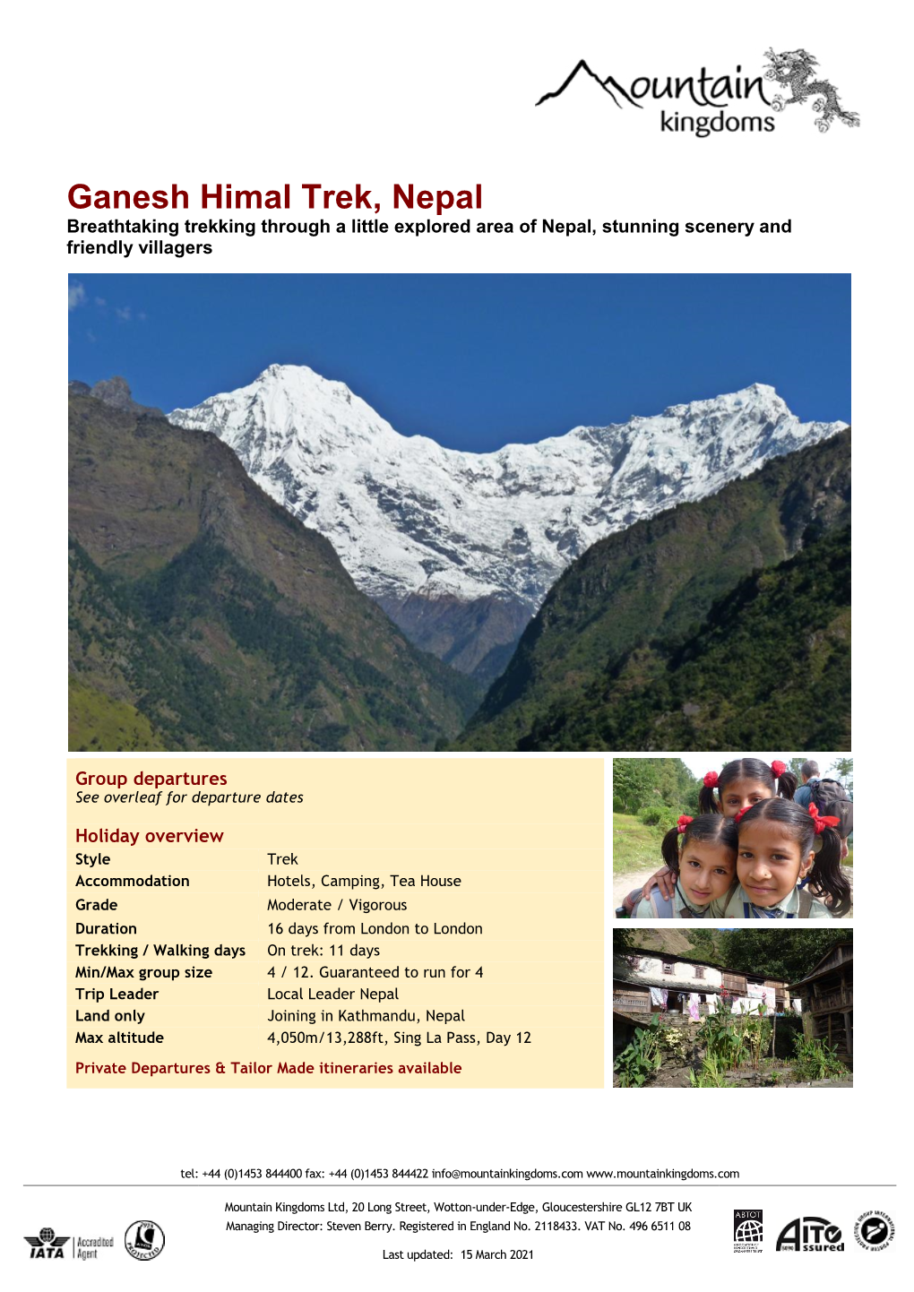 2021 Ganesh Himal Trek