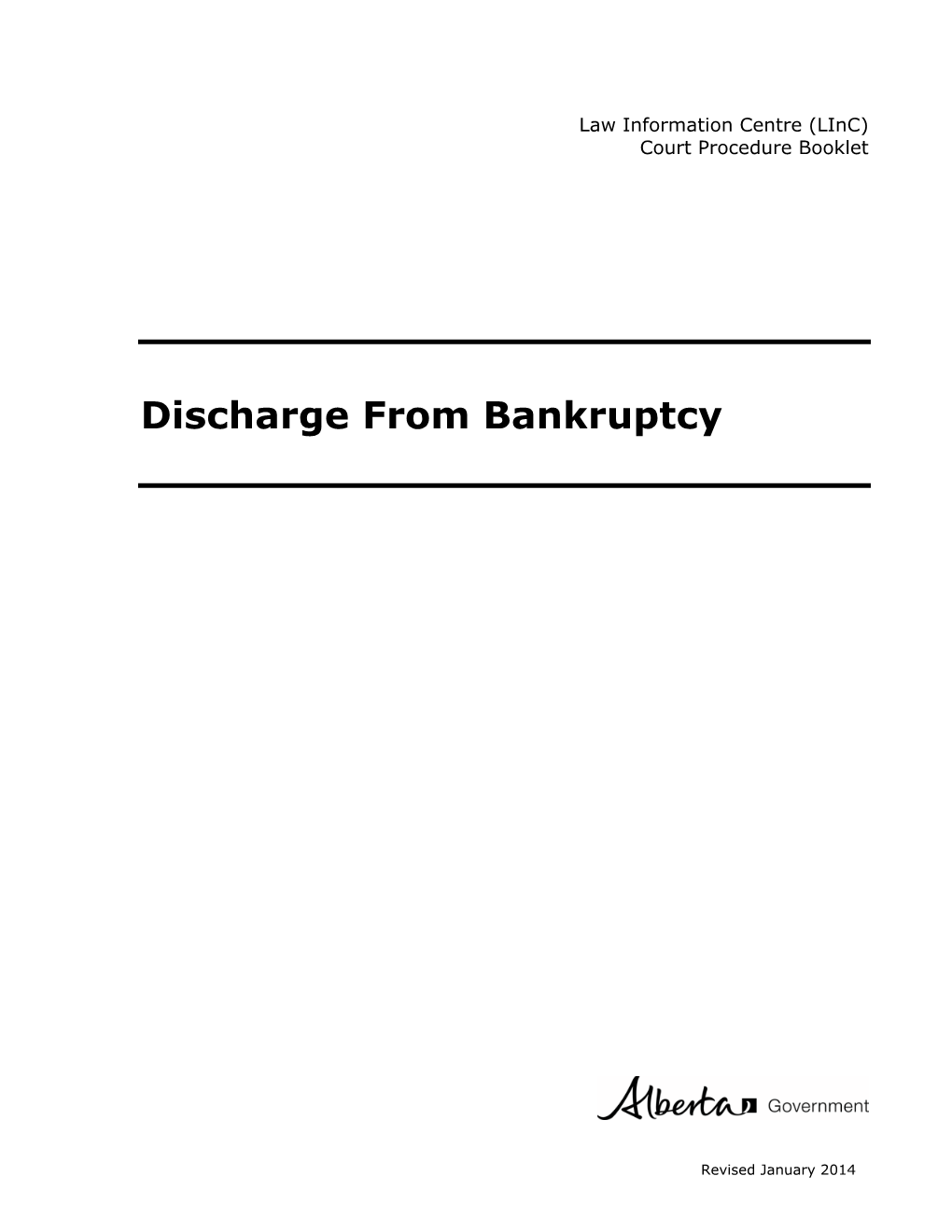 Discharge from Bankruptcy