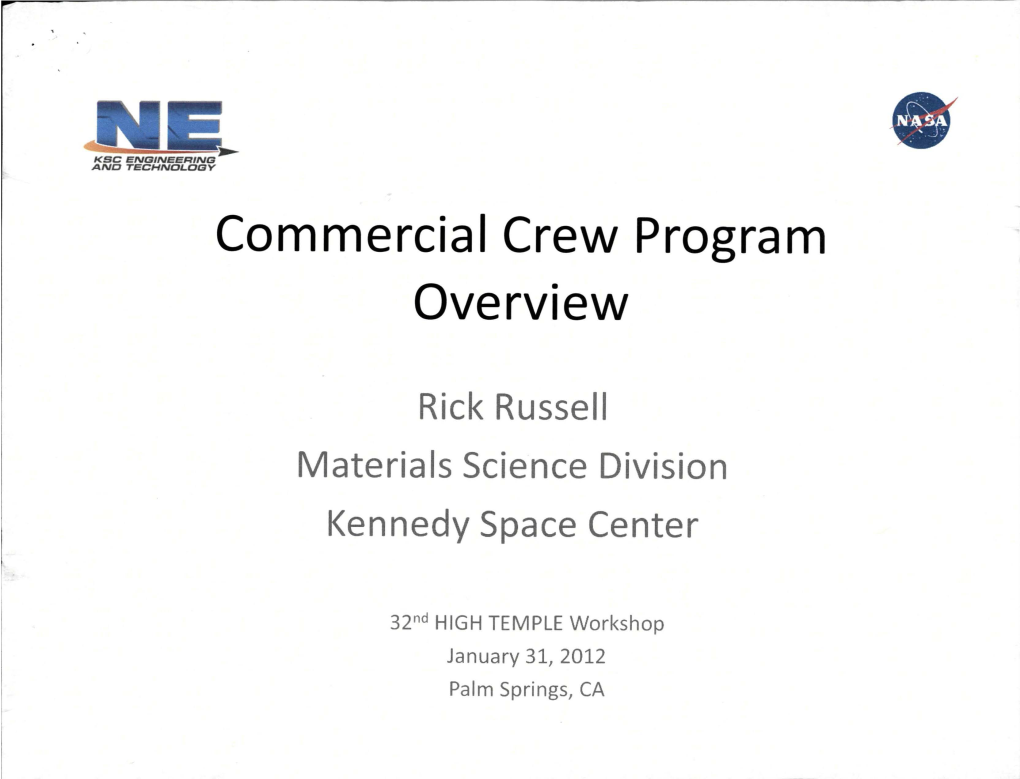 Commercial Crew Program Overview