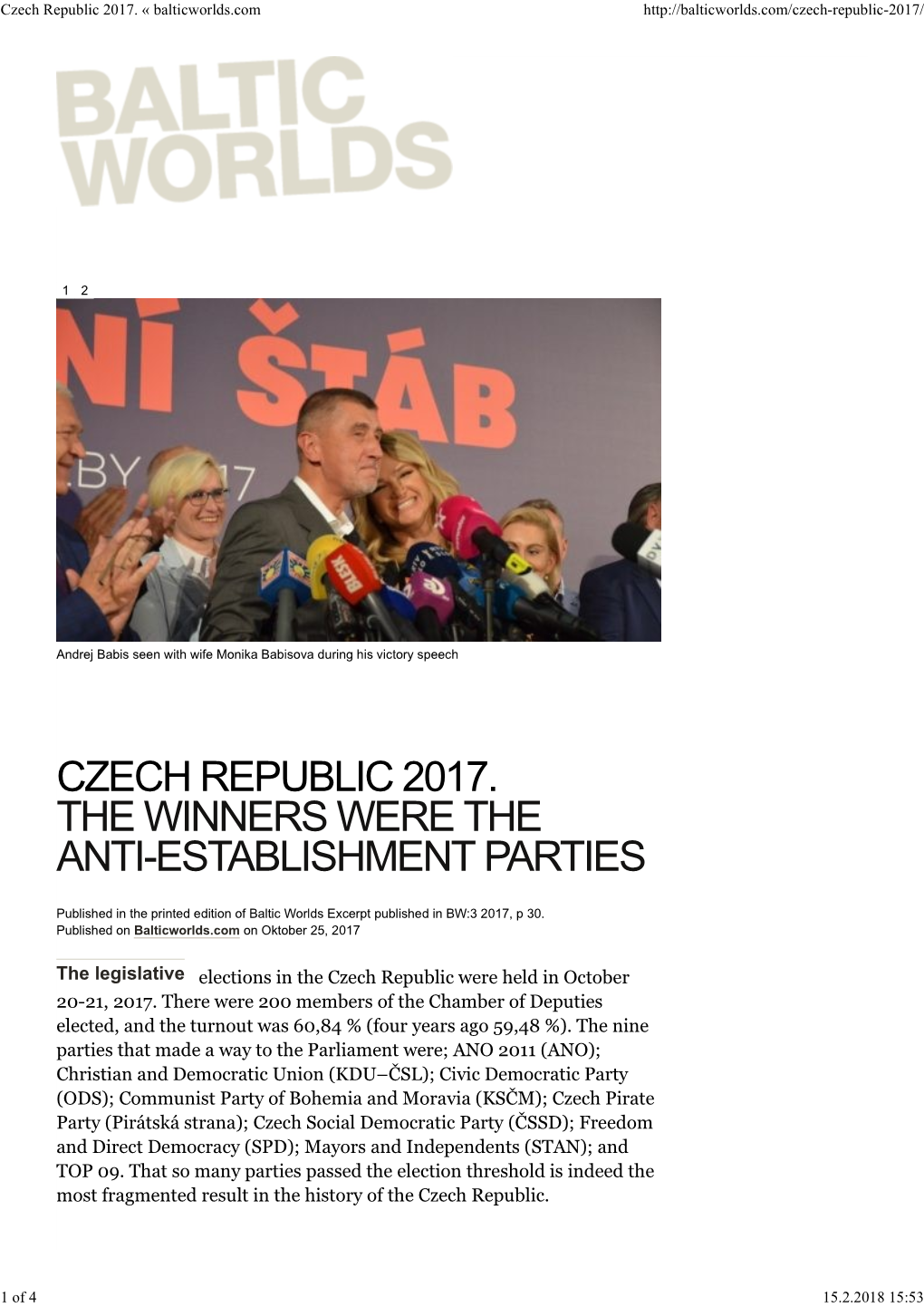 Czech Republic 2017. Â
