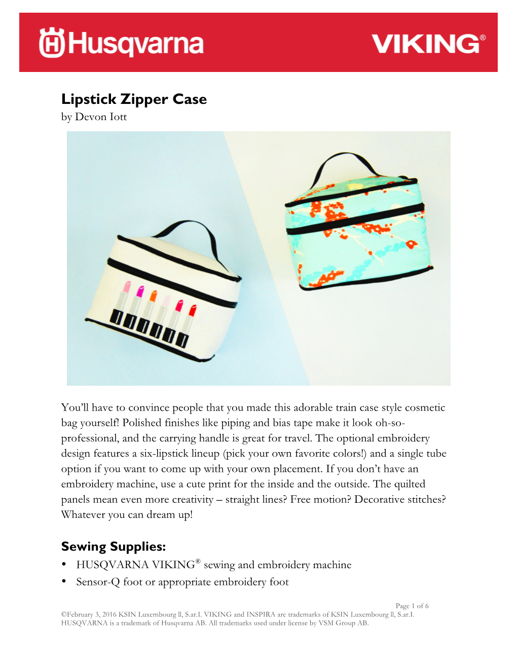 Lipstick Train Case