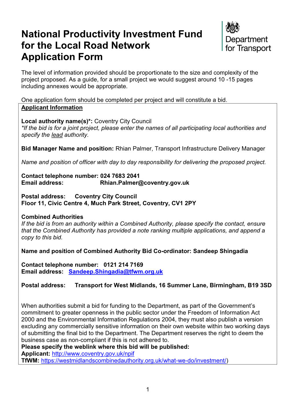 Coventry Ring Road Junction One Upgrade.Pdf