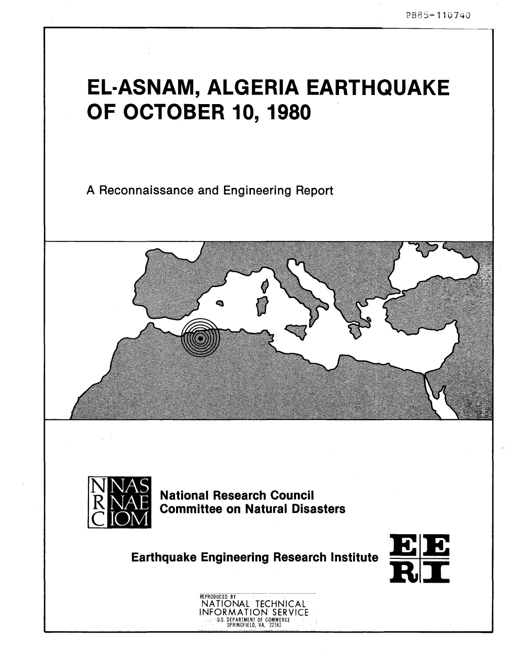 El-Asnam, Algeria Earthquake of October 10, 1980