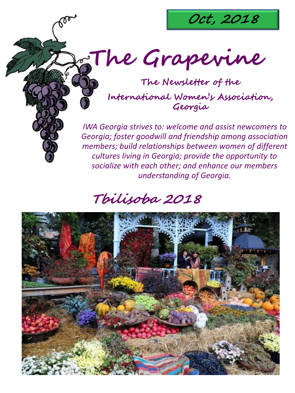 The Grapevine the Newsletter of the International Women’S Association, Georgia