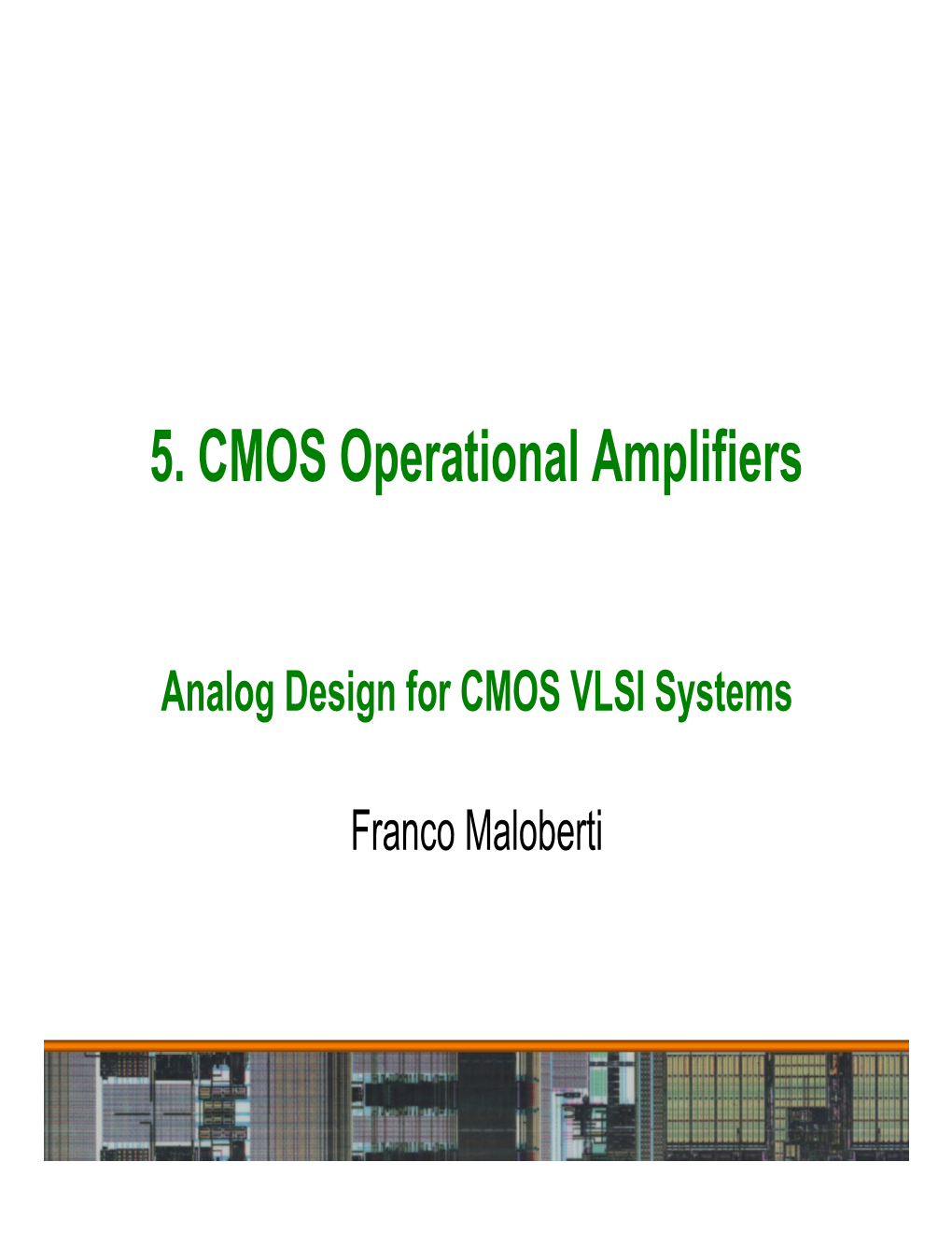 CMOS Operational Amplifiers