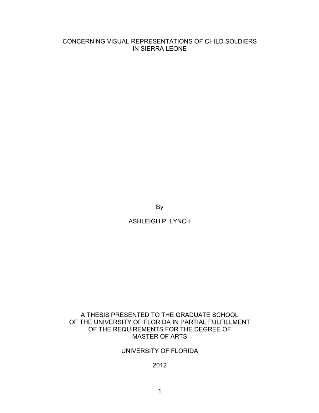 University of Florida Thesis Or Dissertation Formatting