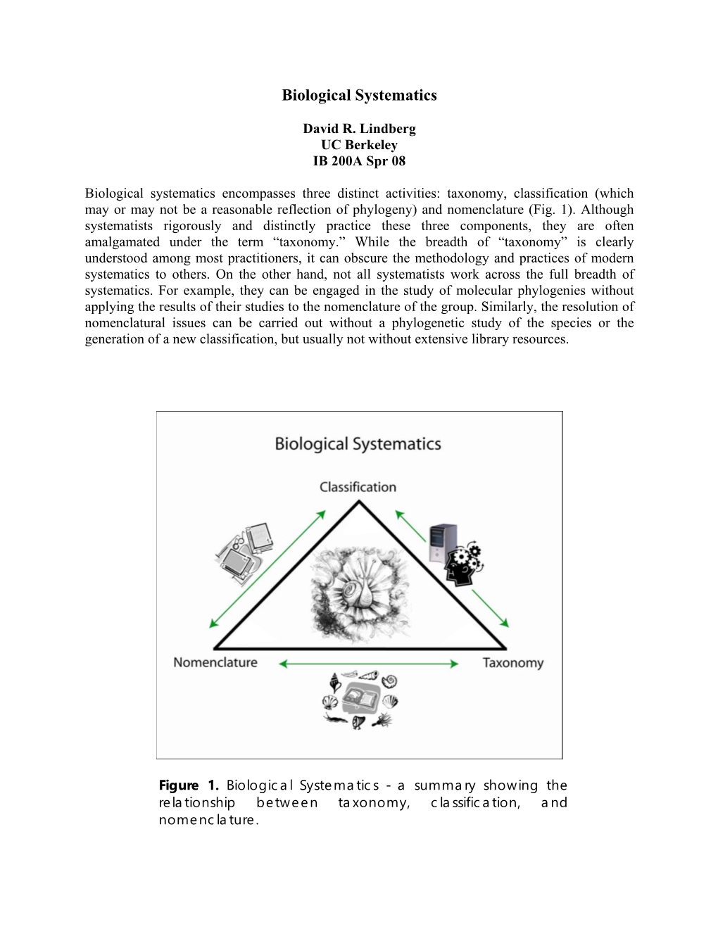 Biological Systematics