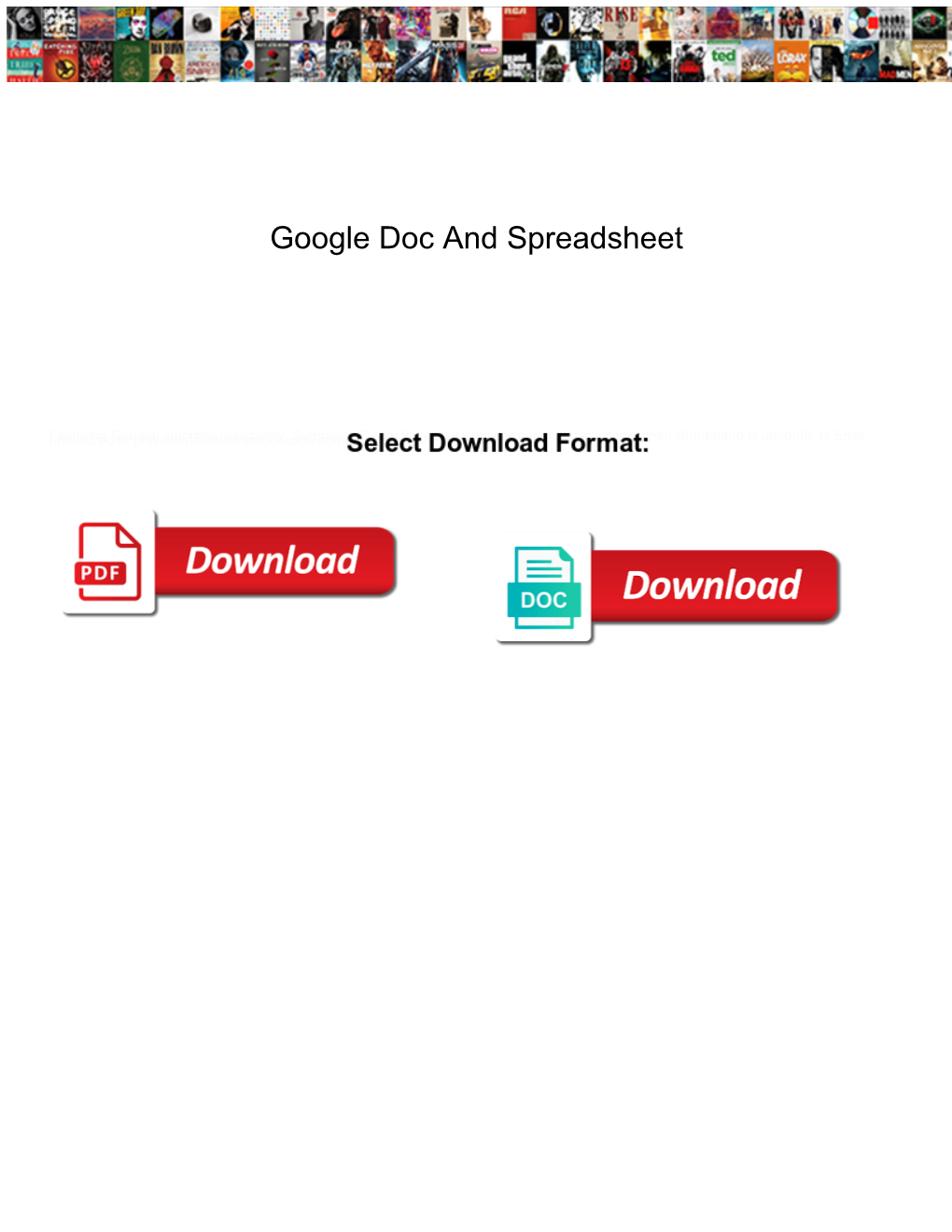 Google Doc and Spreadsheet