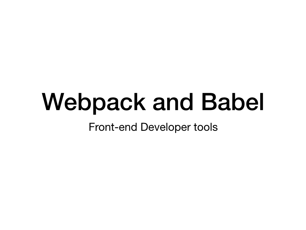 Webpack/Babel