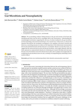 Gut Microbiota and Neuroplasticity