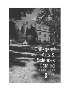 College of Arts & Sciences Catalog
