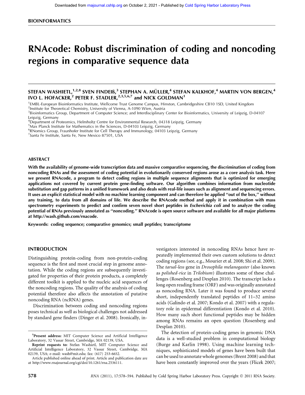 Robust Discrimination of Coding and Noncoding Regions in Comparative Sequence Data