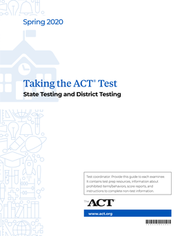Taking the ACT Test—State and District Testing