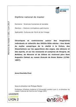 Diplôme National De Master