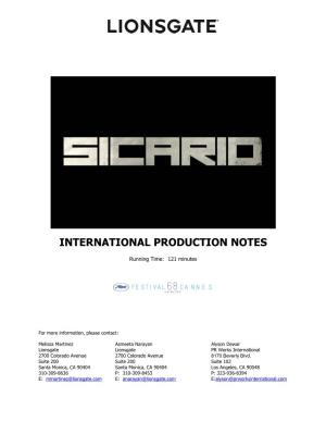 International Production Notes