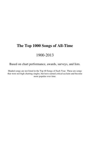 The Top 1000 Songs of All-Time 1900-2013