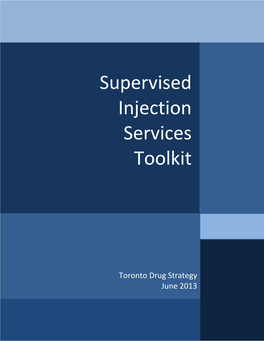 Supervised Injection Services Toolkit