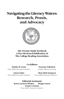 Navigating the Literacy Waters: Research, Praxis, and Advocacy