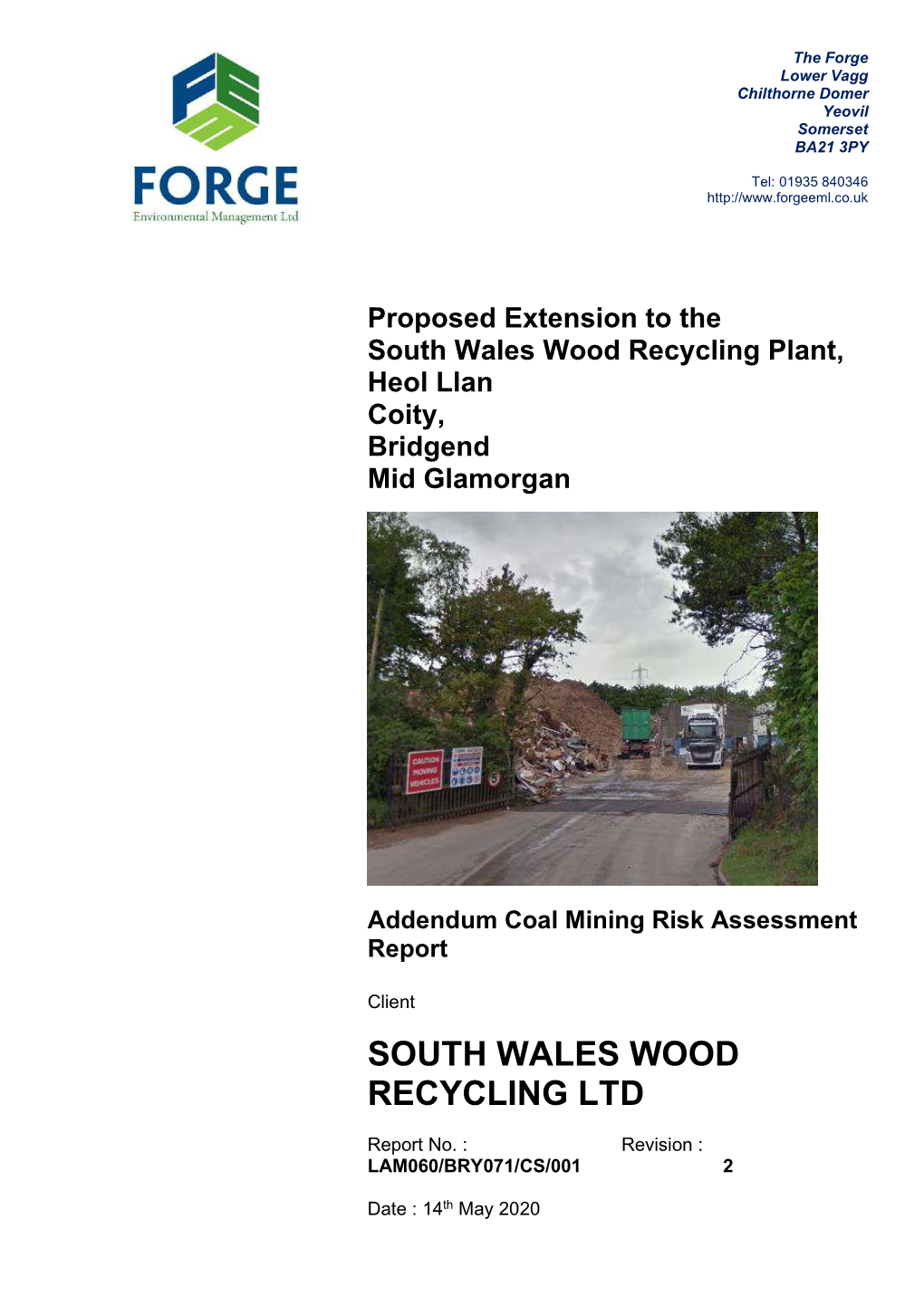 South Wales Wood Recycling Plant, Heol Llan Coity, Bridgend Mid Glamorgan