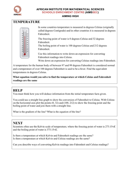 Temperature Help Next